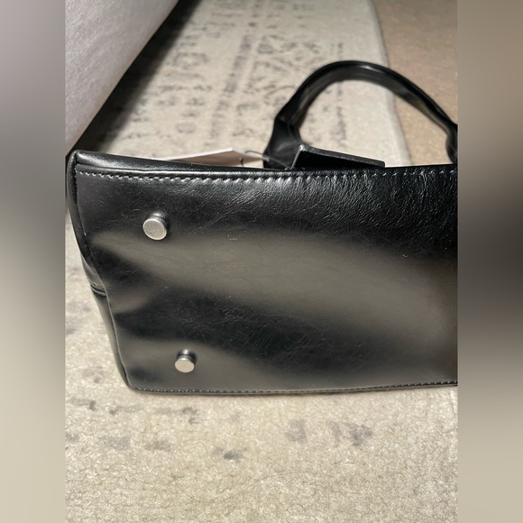 T.J.Maxx Black Shoulder Bag with Silver Buckles - Picture 11 of 11